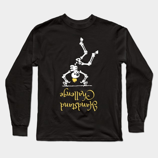 T Shirt Handstand Challenge Long Sleeve T-Shirt by Pro-tshirt